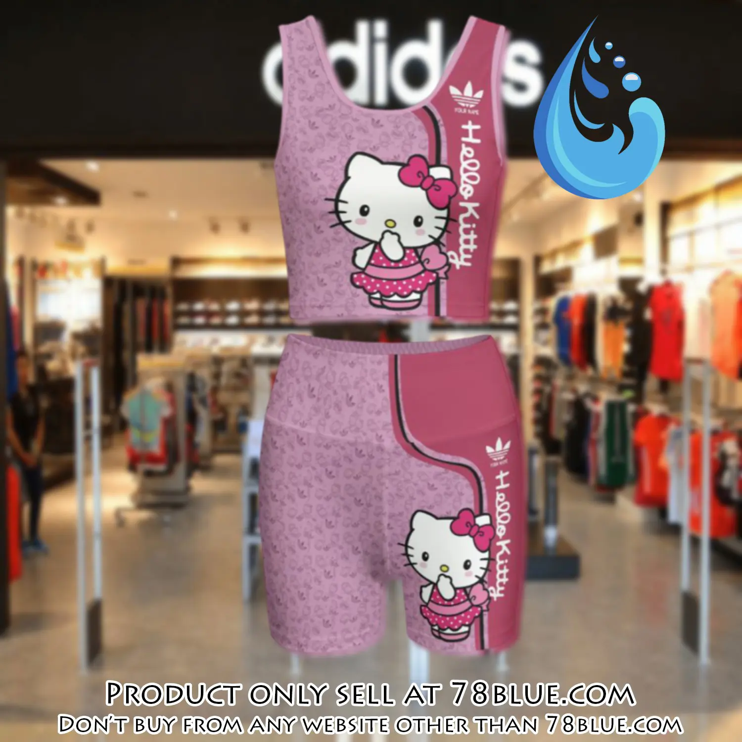 Adidas hello kitty summer women sport bra yoga set running outfit sby1039 78b1955900